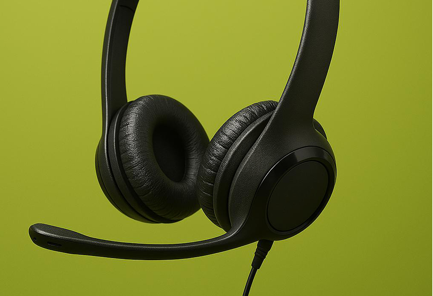 bild på ett svart headset